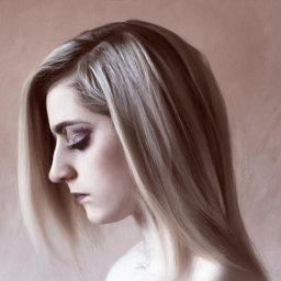 realistic serene portrait