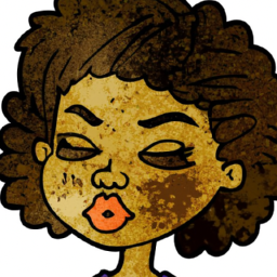 cartoon serene portrait