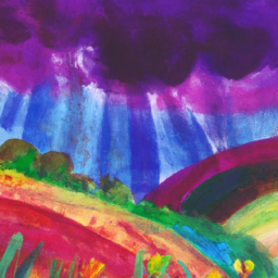 expressionist whimsical landscape