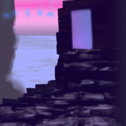 cubist moody landscape